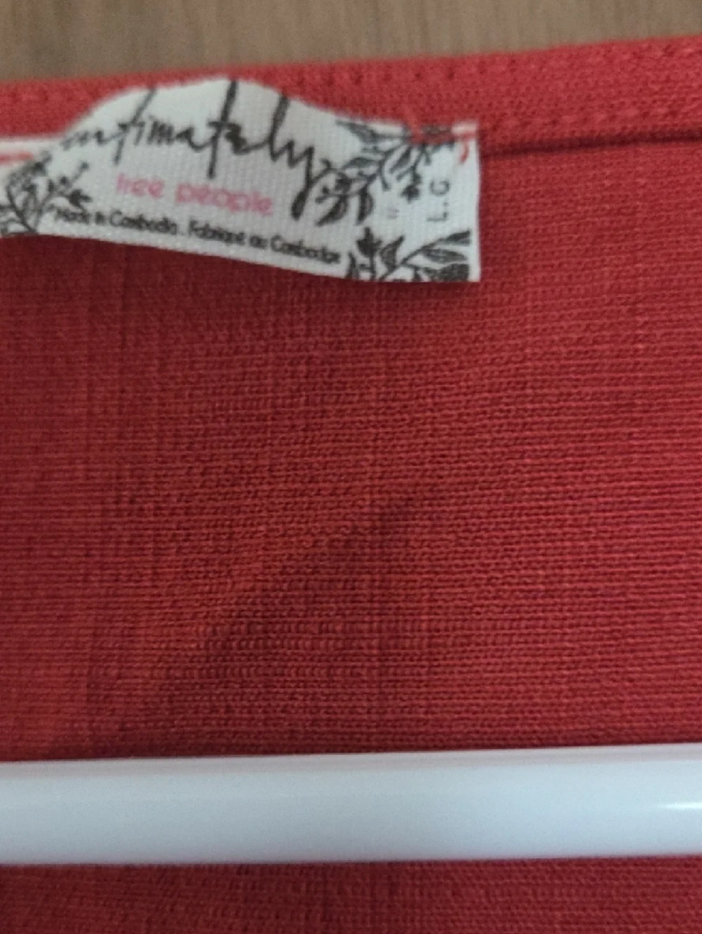 Free People Red Deep V Short Sleeve Bodysuit - Picture 2 of 3